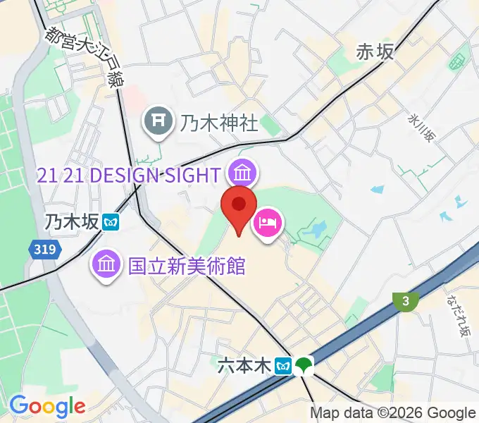 サントリー美術館の地図