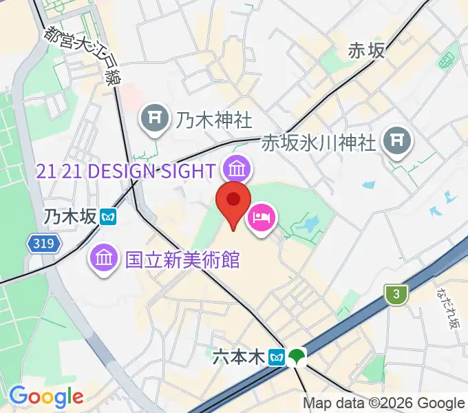 サントリー美術館の地図