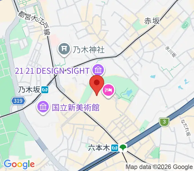 サントリー美術館の地図