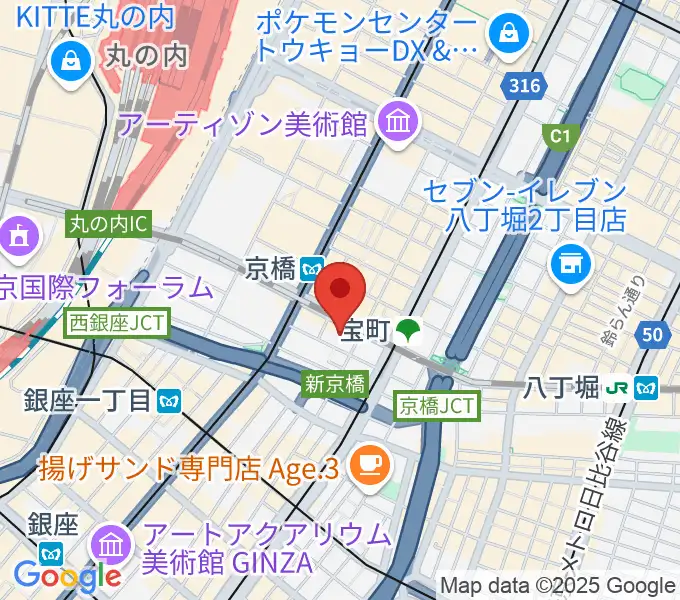 国立映画アーカイブの地図