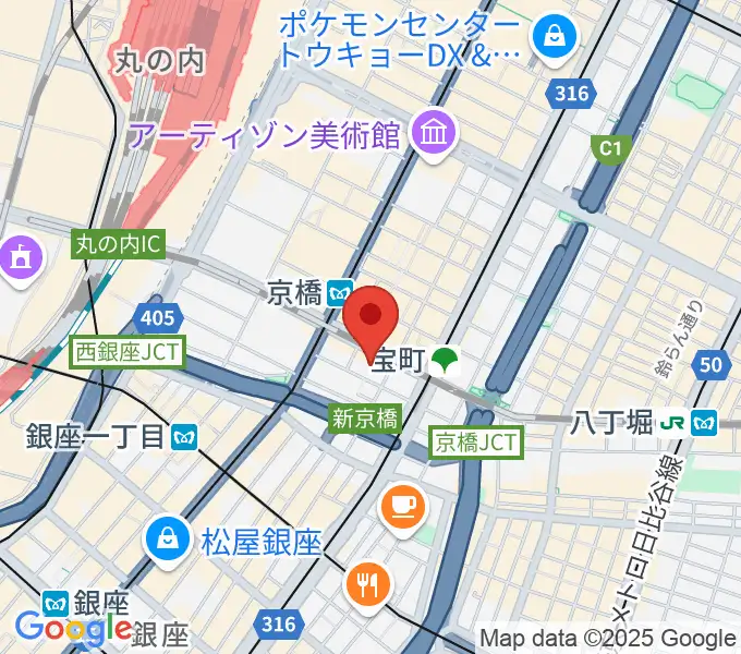国立映画アーカイブの地図