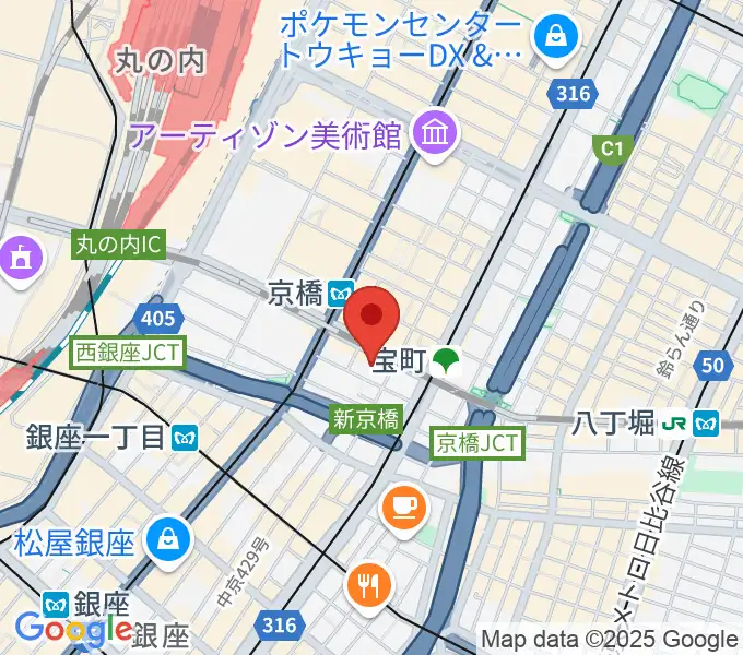 国立映画アーカイブの地図