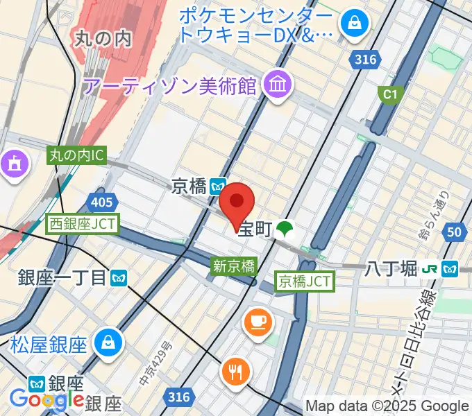 国立映画アーカイブの地図
