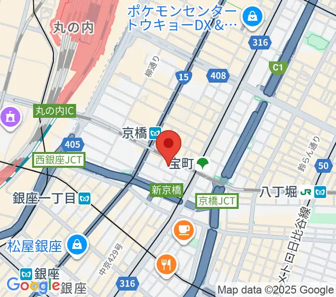 国立映画アーカイブの地図