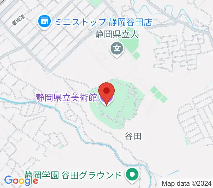 静岡県立美術館の地図