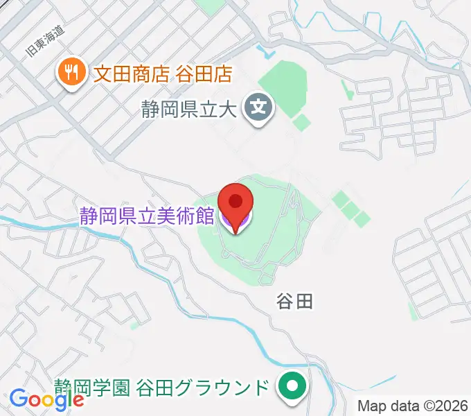 静岡県立美術館の地図