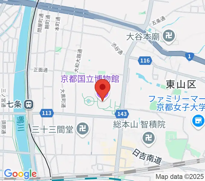 京都国立博物館の地図