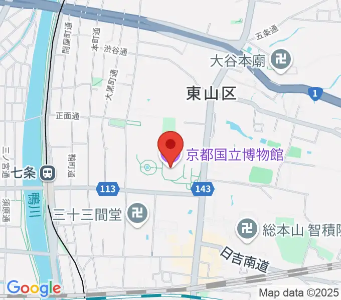 京都国立博物館の地図