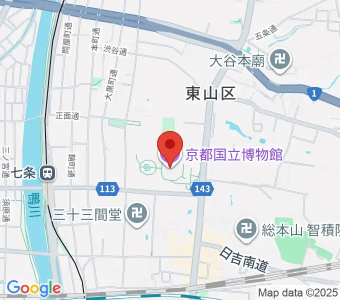 京都国立博物館の地図