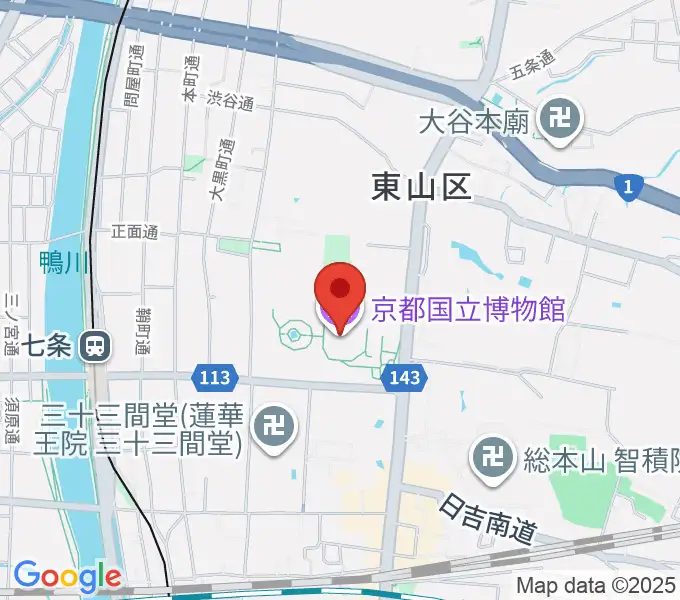 京都国立博物館の地図