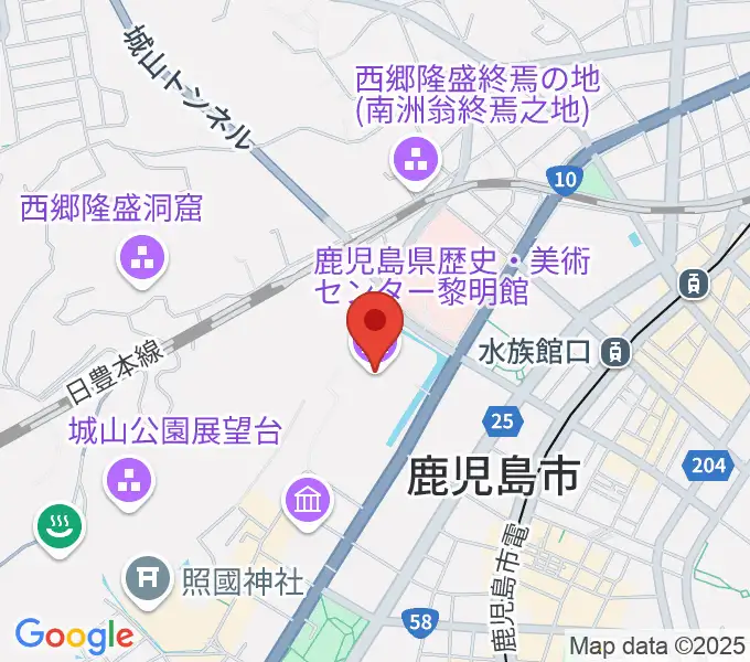 鹿児島県歴史・美術センター黎明館の地図