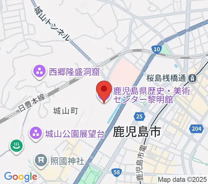 鹿児島県歴史・美術センター黎明館の地図