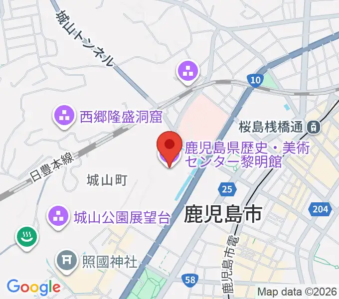 鹿児島県歴史・美術センター黎明館の地図