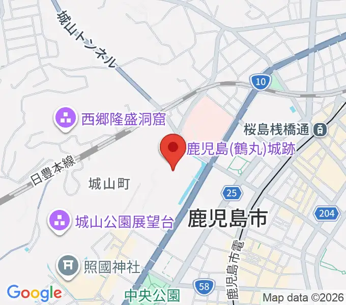 鹿児島県歴史・美術センター黎明館の地図