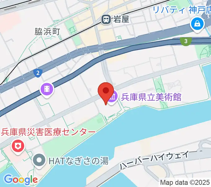 兵庫県立美術館の地図