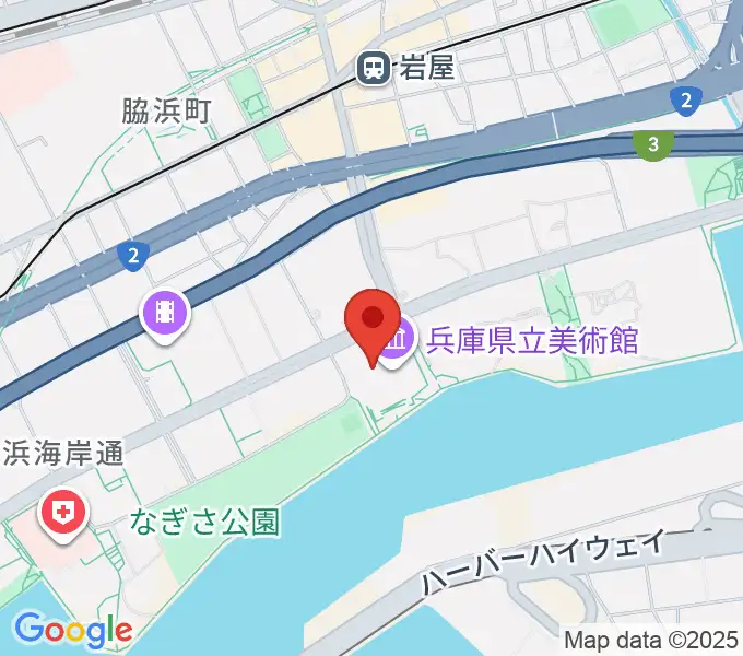 兵庫県立美術館の地図