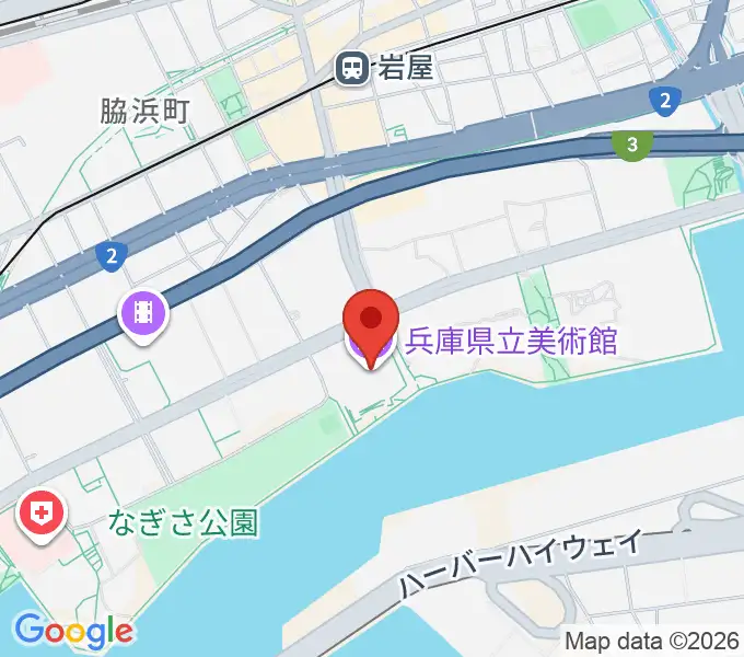兵庫県立美術館の地図