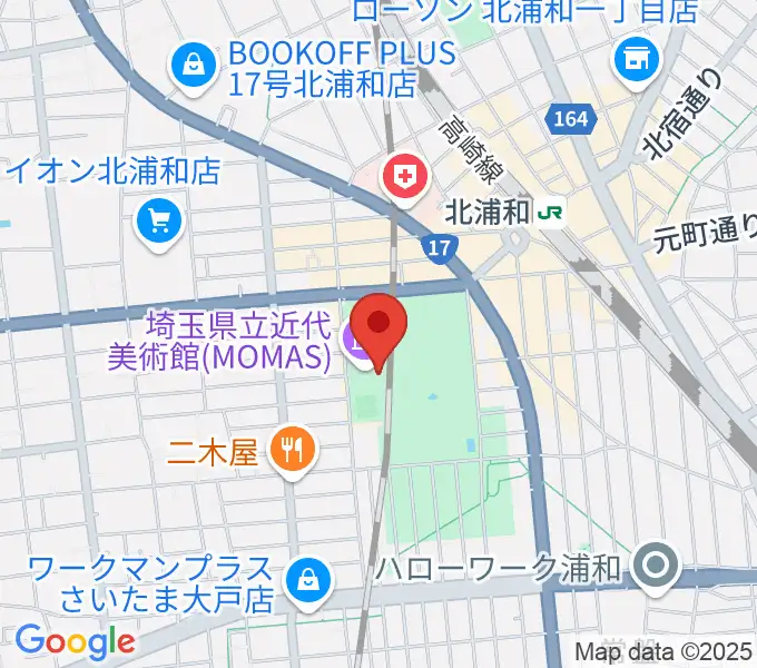 埼玉県立近代美術館の地図
