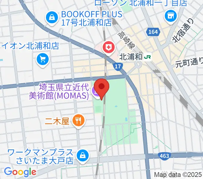 埼玉県立近代美術館の地図