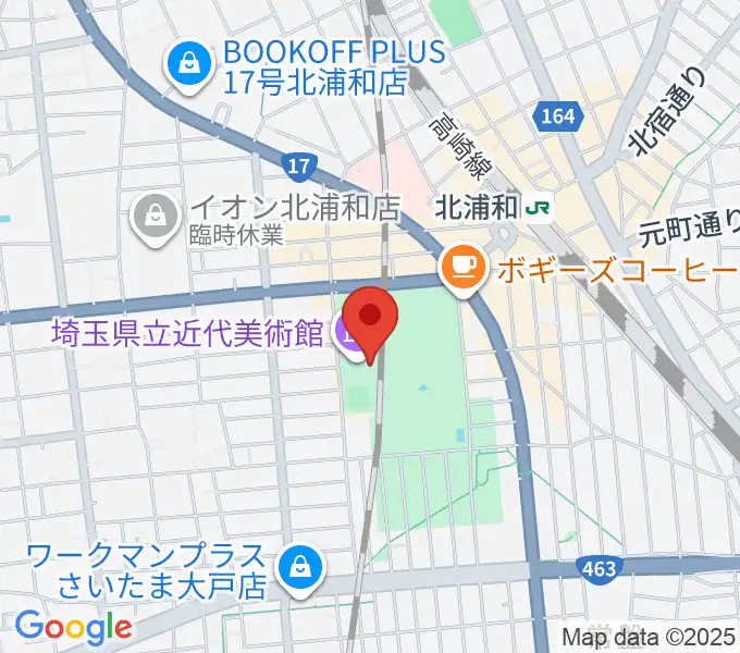 埼玉県立近代美術館の地図