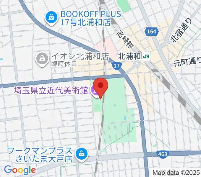 埼玉県立近代美術館の地図