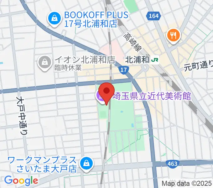 埼玉県立近代美術館の地図