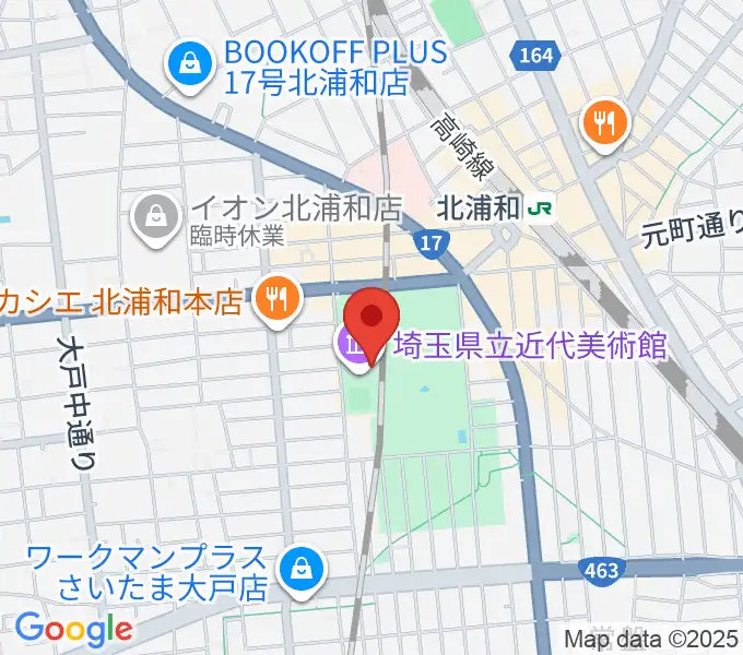 埼玉県立近代美術館の地図