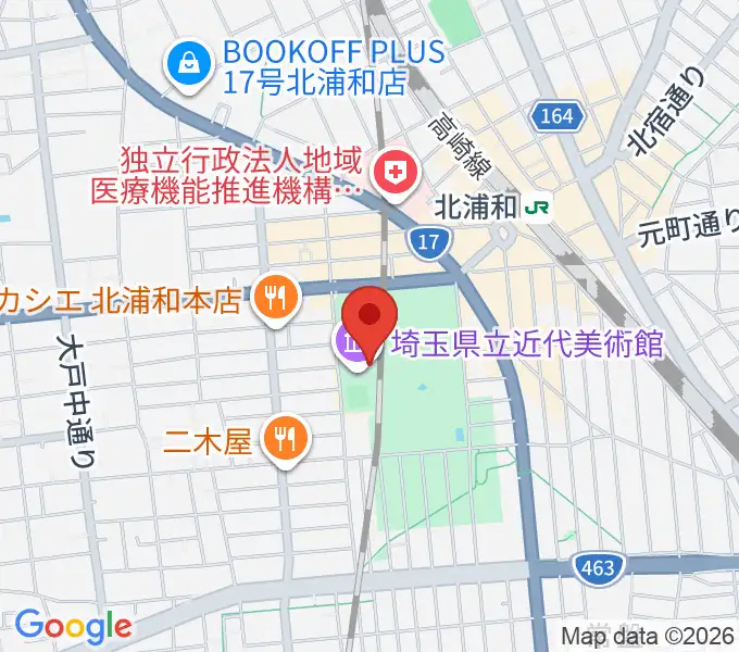 埼玉県立近代美術館の地図