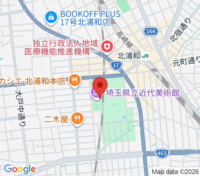 埼玉県立近代美術館の地図