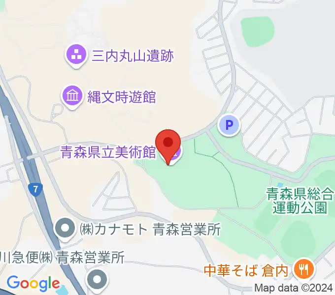 青森県立美術館の地図