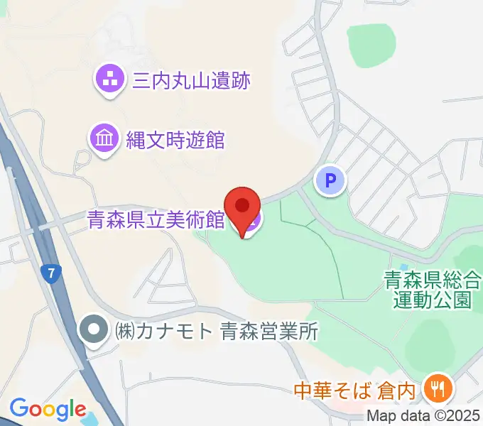 青森県立美術館の地図