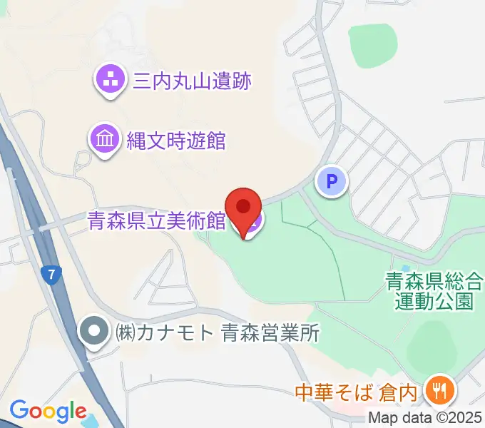 青森県立美術館の地図