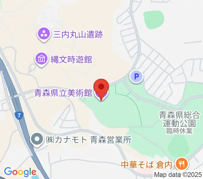 青森県立美術館の地図