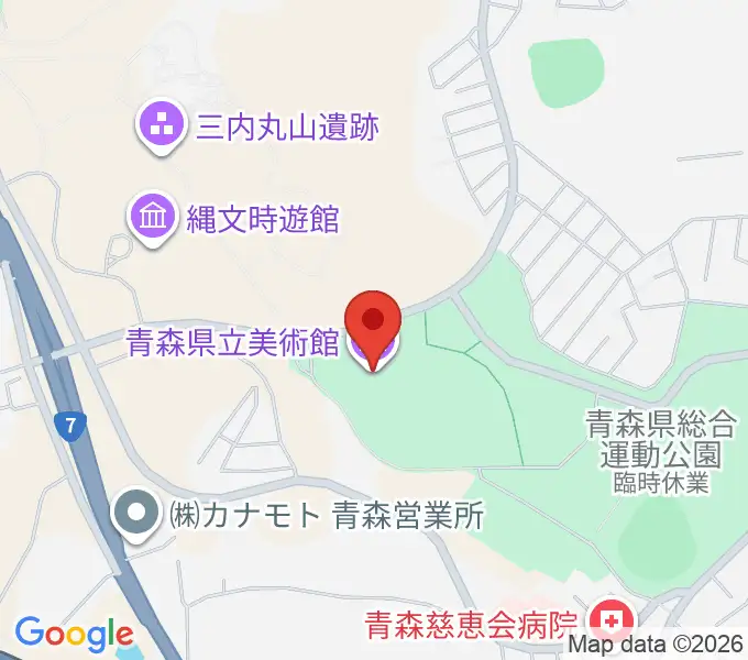 青森県立美術館の地図
