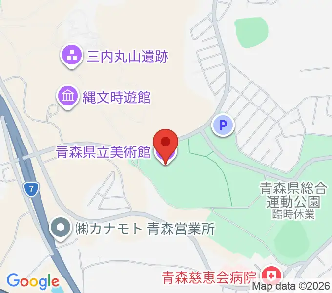 青森県立美術館の地図