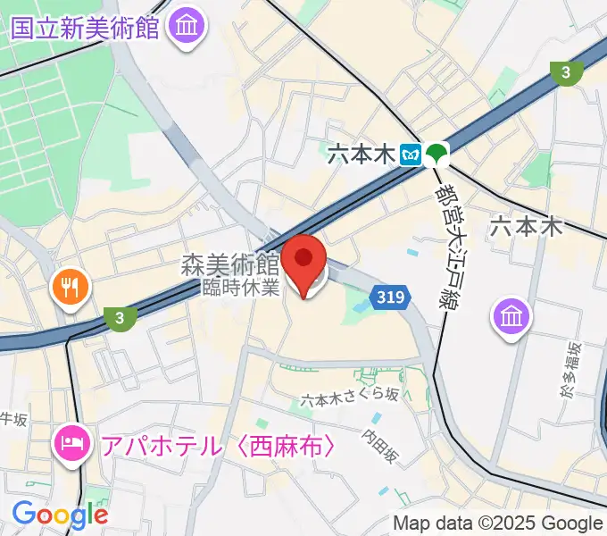 森美術館の地図