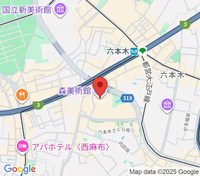 森美術館の地図