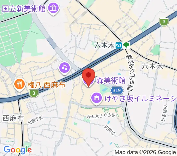 森美術館の地図