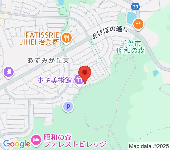 ホキ美術館の地図