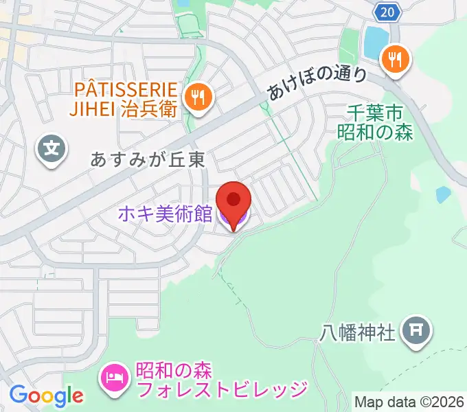 ホキ美術館の地図