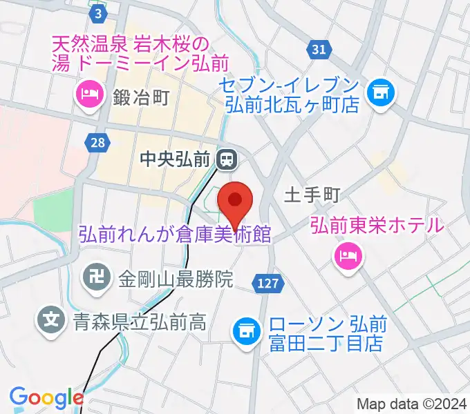 弘前れんが倉庫美術館の地図