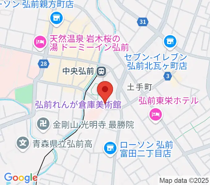 弘前れんが倉庫美術館の地図