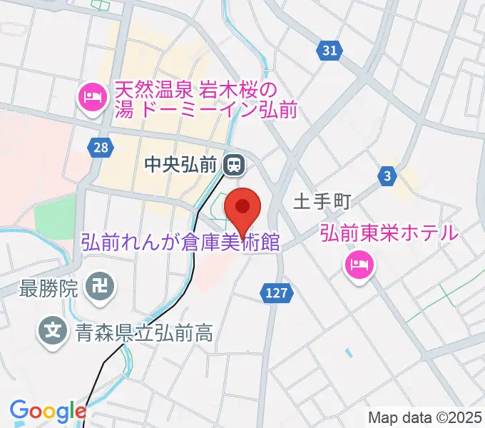 弘前れんが倉庫美術館の地図