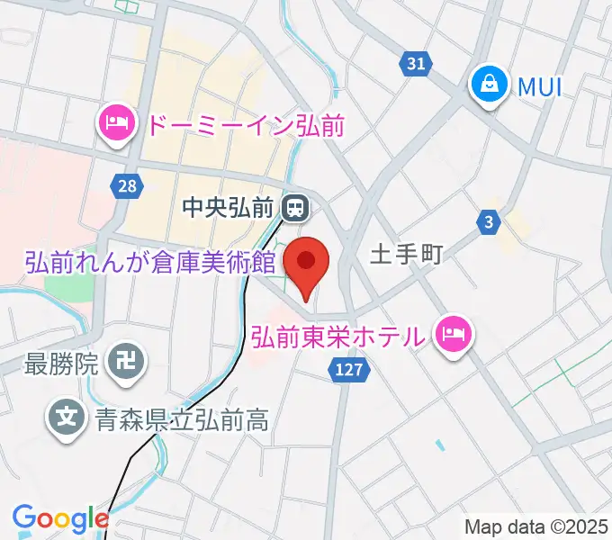 弘前れんが倉庫美術館の地図