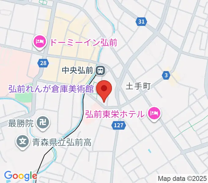 弘前れんが倉庫美術館の地図