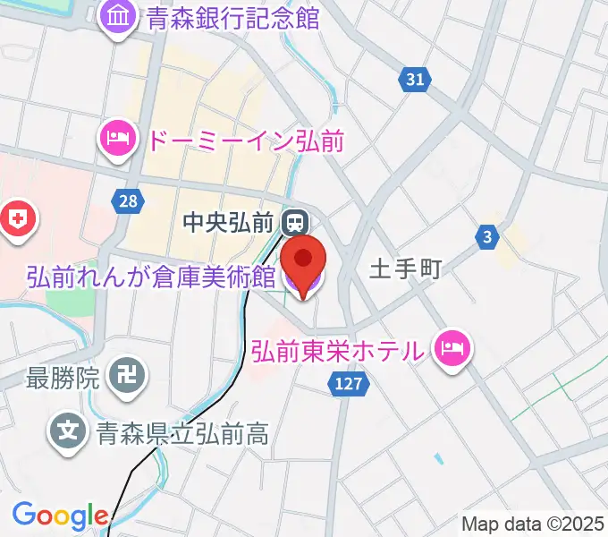 弘前れんが倉庫美術館の地図