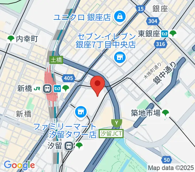 パナソニック汐留美術館の地図
