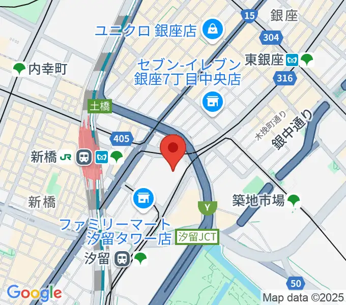 パナソニック汐留美術館の地図