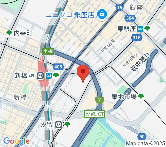 パナソニック汐留美術館の地図