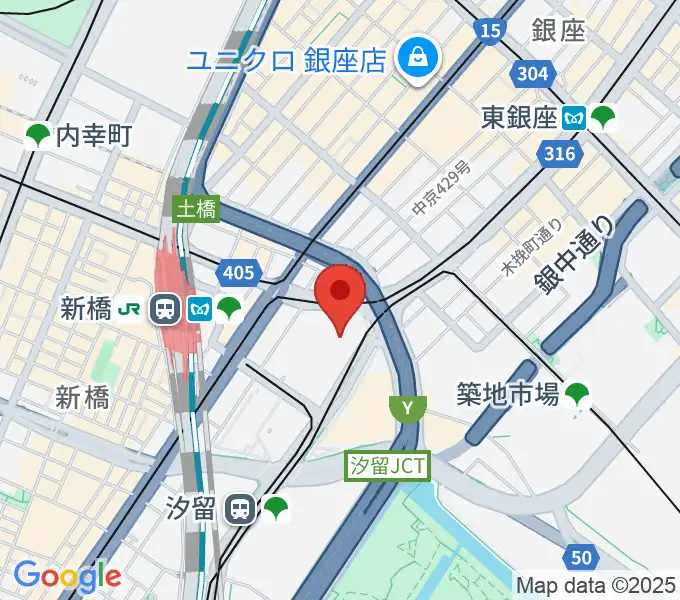 パナソニック汐留美術館の地図